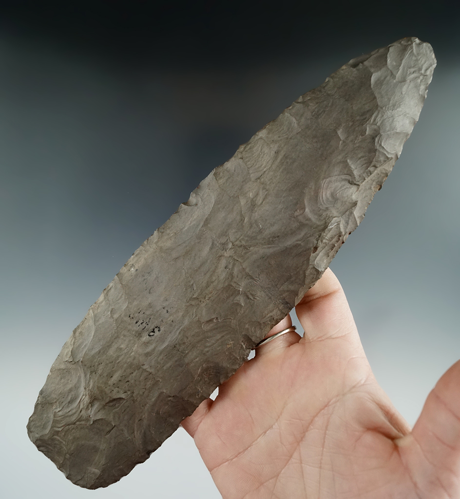 Big! 8 5/8" Esopus chert Knife/Blade found in St. Lawrence Co., New York.