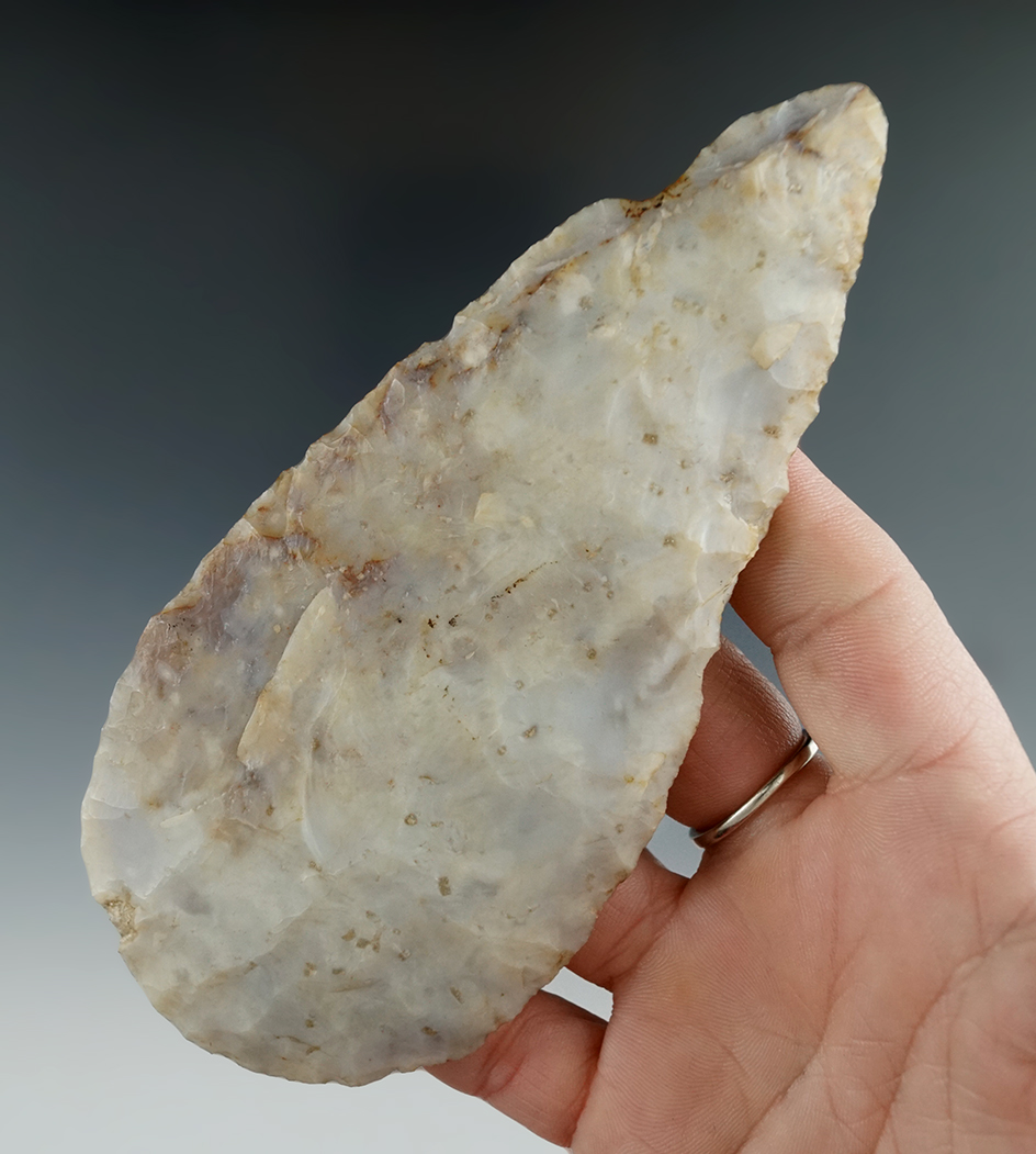 5 5/16" beautiful Adena Blade - Flint Ridge Flint found near the Genesee River, New York.