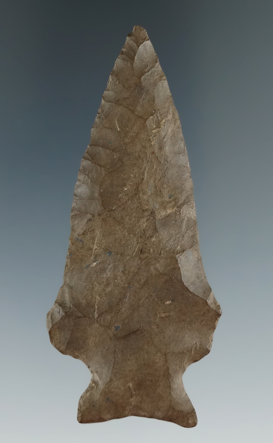 3 1/8" Susquehanna Broad Point found in Steuben Co., New York. Made from Esopus chert.