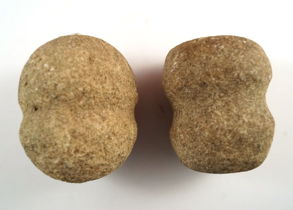 2 Hammerstones 3/4 Groove found in Miami Co., Ohio, and the Full Groove found in Preble Co.