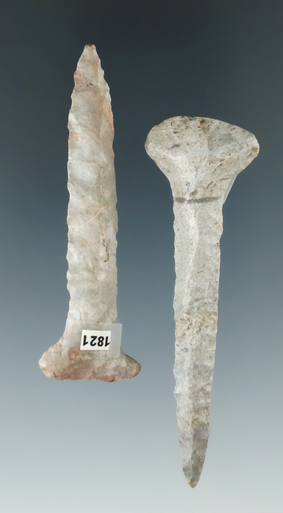 Pair of expanded base Drills found in Ohio, largest is 2 7/8".