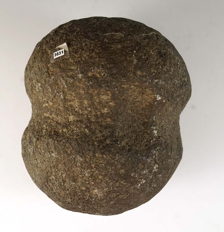 5 3/4" Full Groove Hardstone Maul found in Clark Co., Ohio.