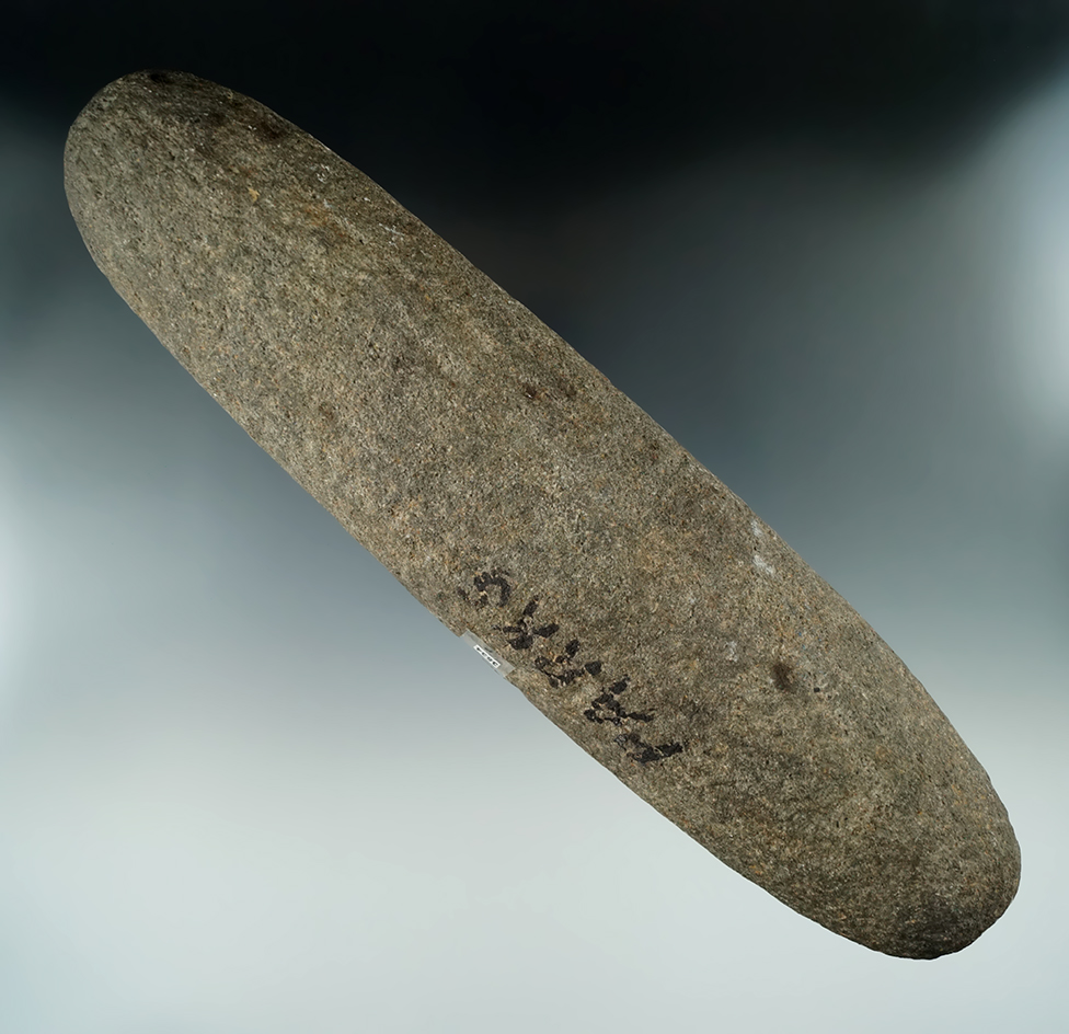 10 7/8" Roller Pestle found in Mercer Co., Ohio.  Ex. Parks.