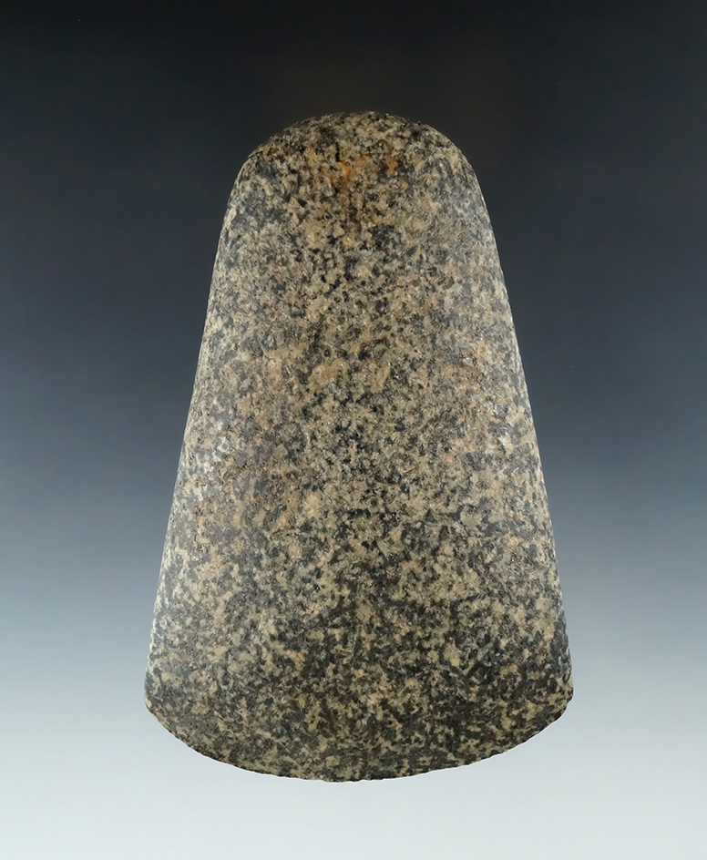 Well crafted and nicely styled 4 3/4" Hardstone Celt found in Montgomery Co., Ohio.