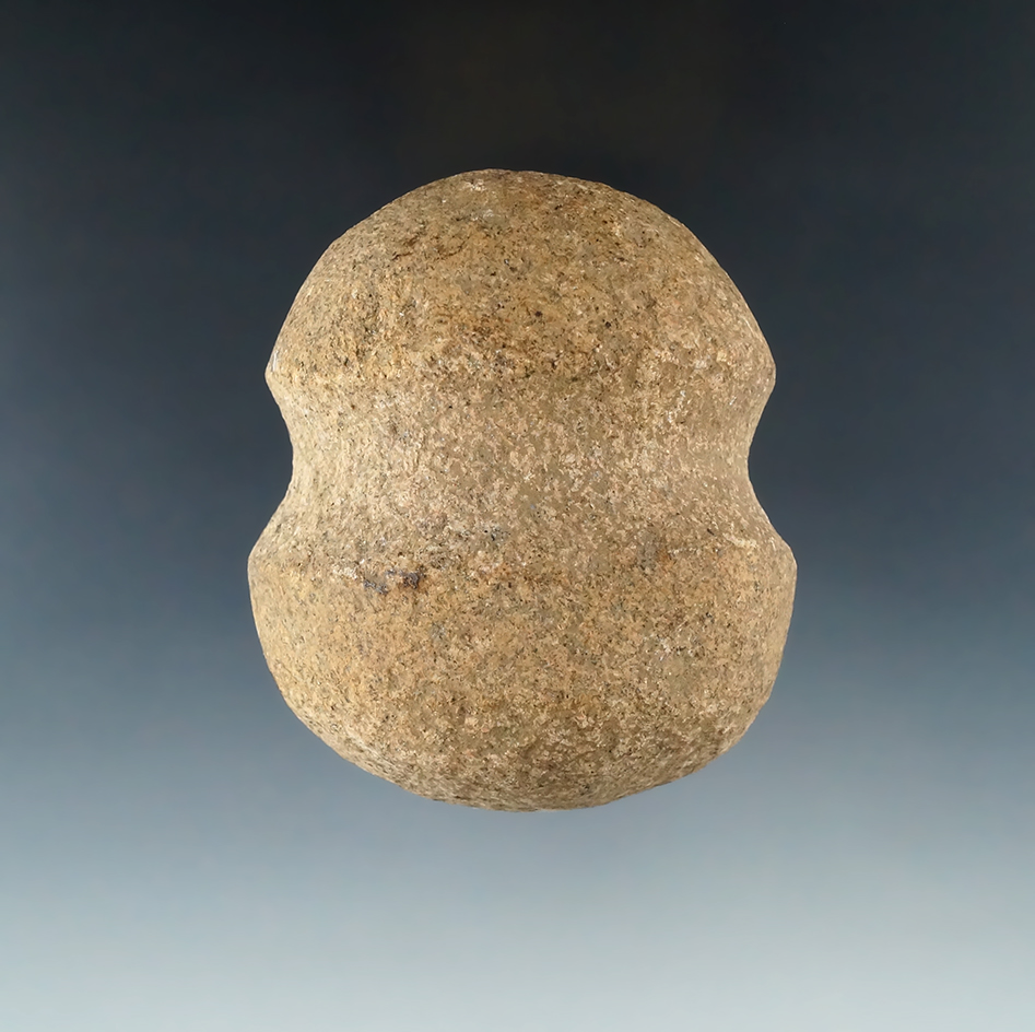 2 7/8" Long Fully Grooved Hammerstone in excellent condition, found in Miami Co., Ohio.