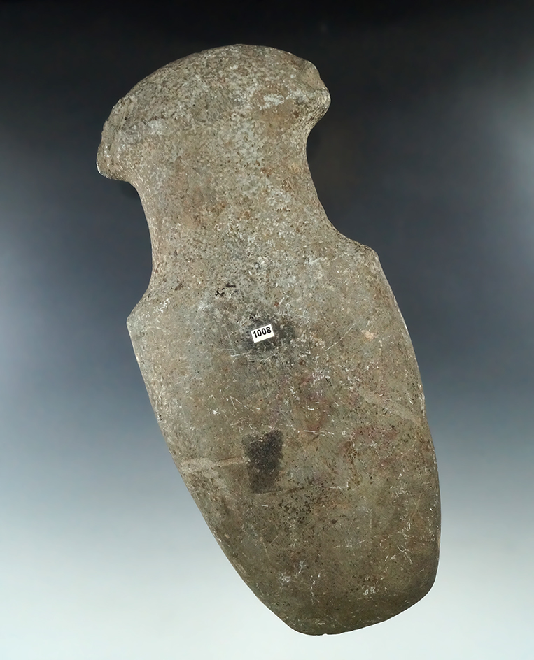 8" Long Full Groove Axe found in Randolph Co., Indiana. Ex. Dr. Bunch.