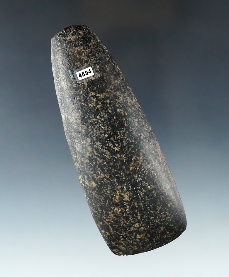 Excellent polish on this 4 5/16" Granite Celt in excellent condition, found in Ohio.