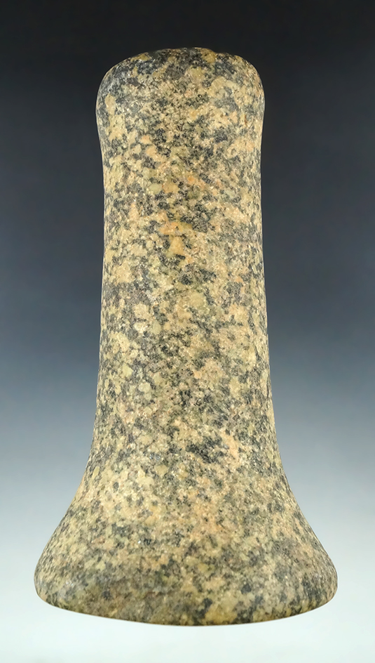 Museum quality 6 5/8" Granite Bell Pestle with a flared poll, found in Brown Co., Ohio.