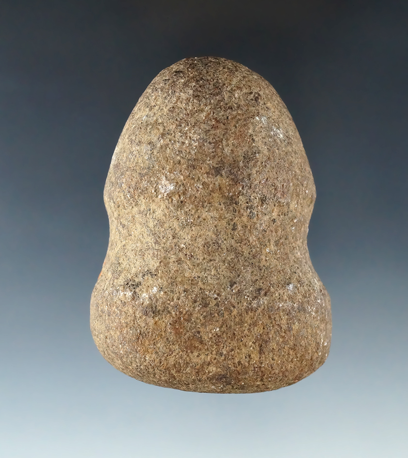 2 9/16" Long 3/4 Grooved Hammerstone made from Quartz, found in Clarke Co., Ohio.