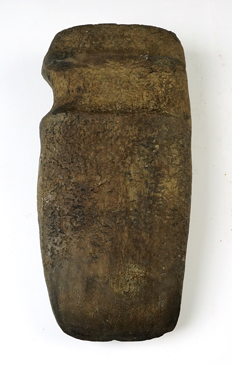 Large and heavily patinated 8 7/8" long 3/4 Groove Axe found in Marion County. 