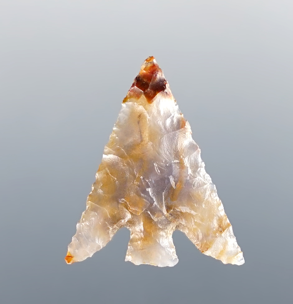 Finely made 1 1/16" Columbia Plateau made from Agatized Wood, Columbia River. Bennett COA.