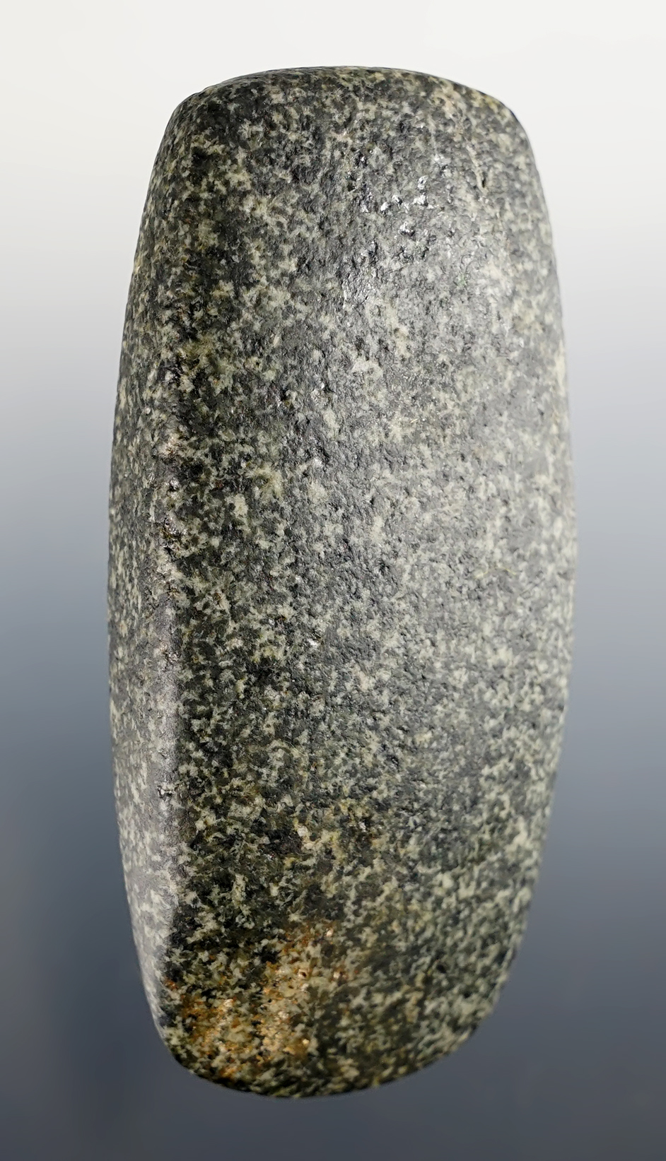 3 3/4" x 1 3/4" classic flawless Hopewell Square Poll Celt made from Granite. Found in Ohio.