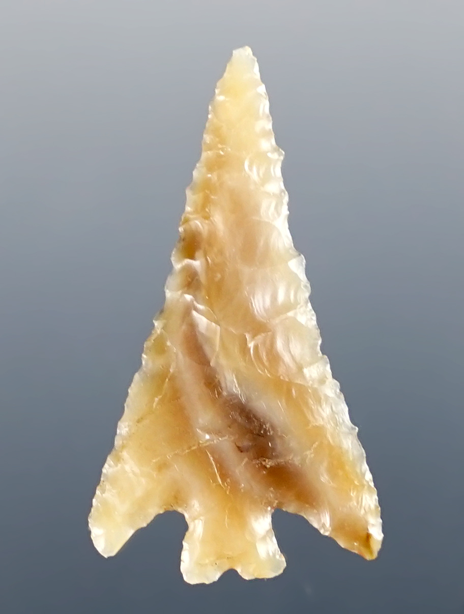 Beautiful Agate Columbia Split-Stem that measures 1 1/4". Found near the Columbia River. COA.