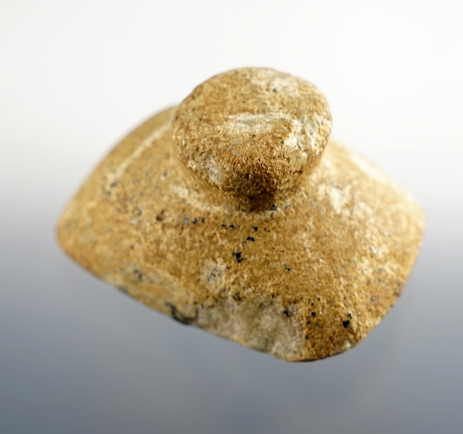 Highly unique 1 7/8" Porphyry Preform. One hole has been "tapped" but drilling never started. 