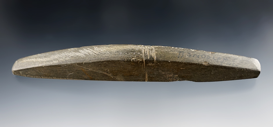 6" Elliptical Bar Weight found in Randolph Co., Indiana. Ex. C.C. Smith. Ramp's catalog #O-181.