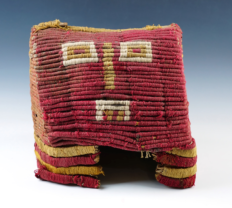 Rare! PreColumbian 9" wide by 9" tall Huari culture (700-1000 AD) Helmet or Shaman's Hat. COA. 