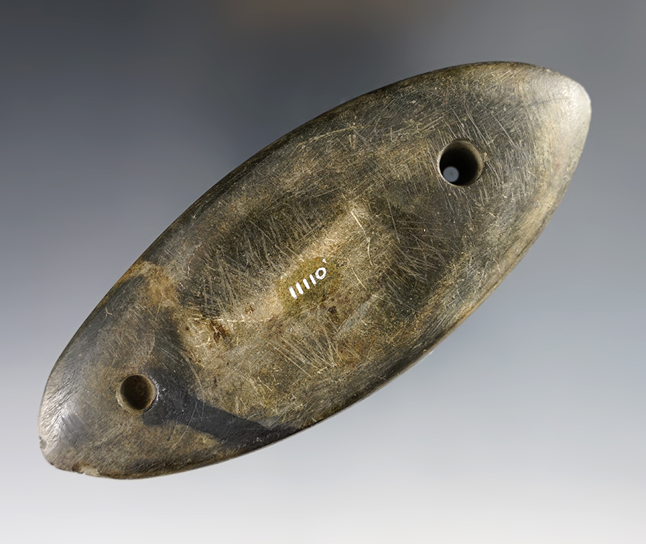 4 3/8" Unfinished Ohio Gorget that is well patinated.