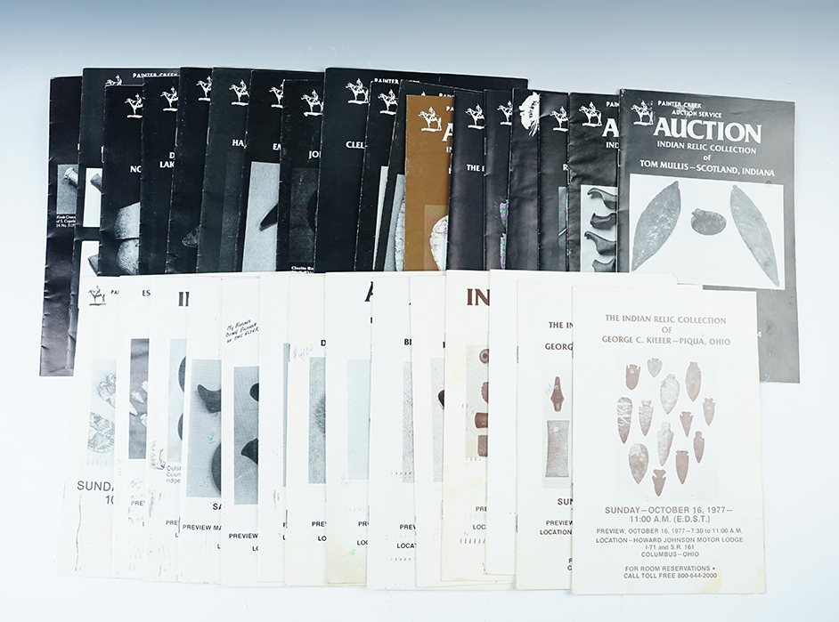 Painter Creek Auction Catalogs ranging from 1977-1987. Set of 33 catalogs in good conditton.