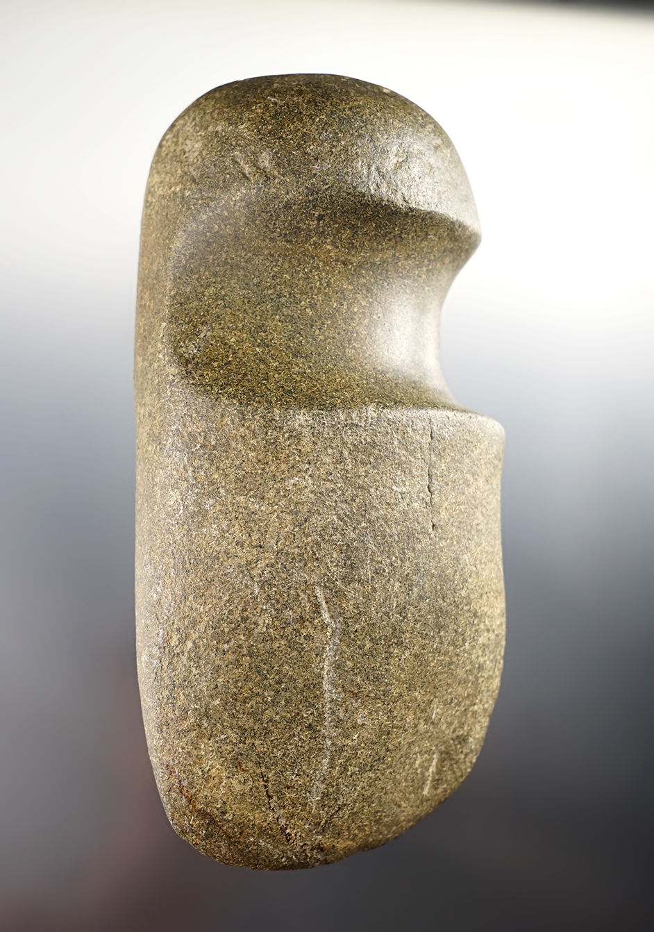 6 1/2" long 3/4 Groove Axe found near Star City, Pulaski Co., Indiana. Well made from Hardstone.