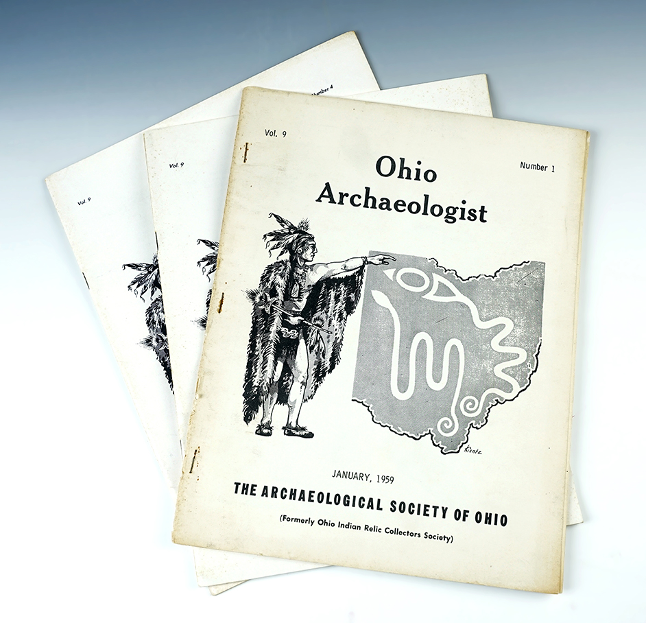 Set of 3 Early editions of  "The Archaeological Society of Ohio" from  1959.