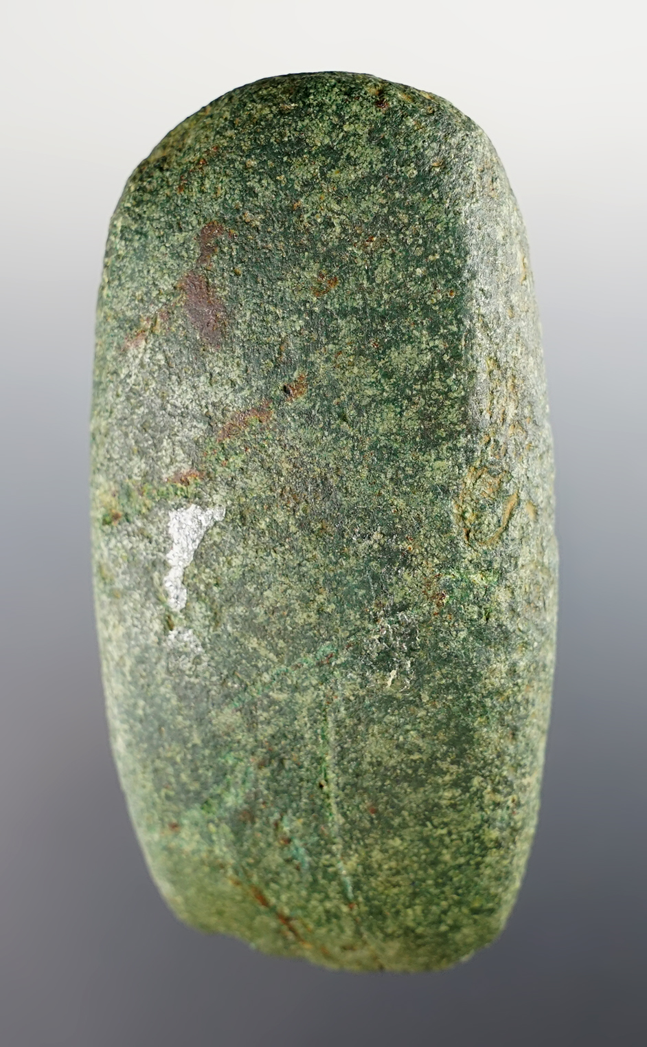  Beautifully colored 3 7/8" Hardstone Celt recovered in St. Louis Co., Missouri. Ex Floyd Ritter.