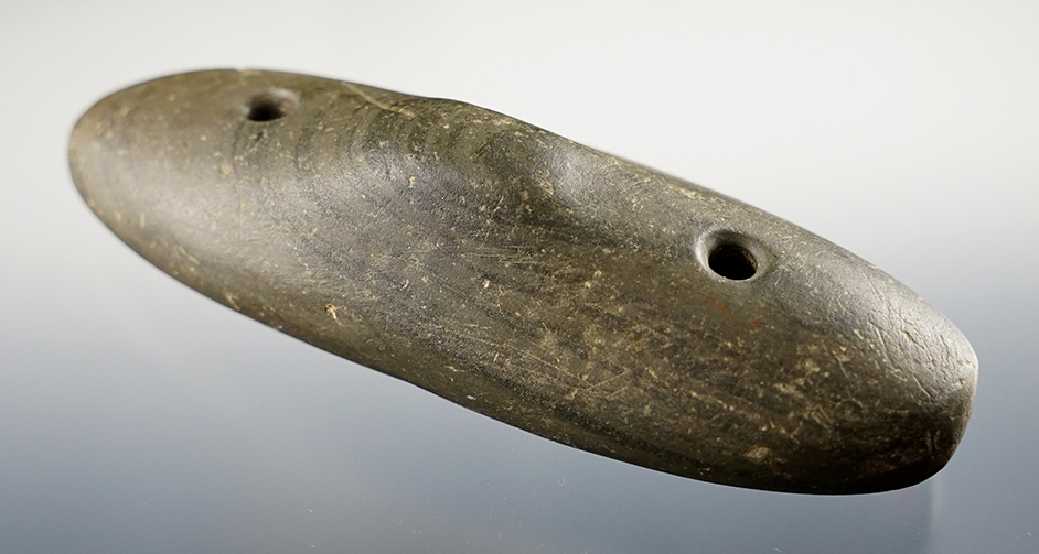 3 3/4" Spineback Gorget found near Orrville, Wayne Co., Ohio by Lester Matson. 