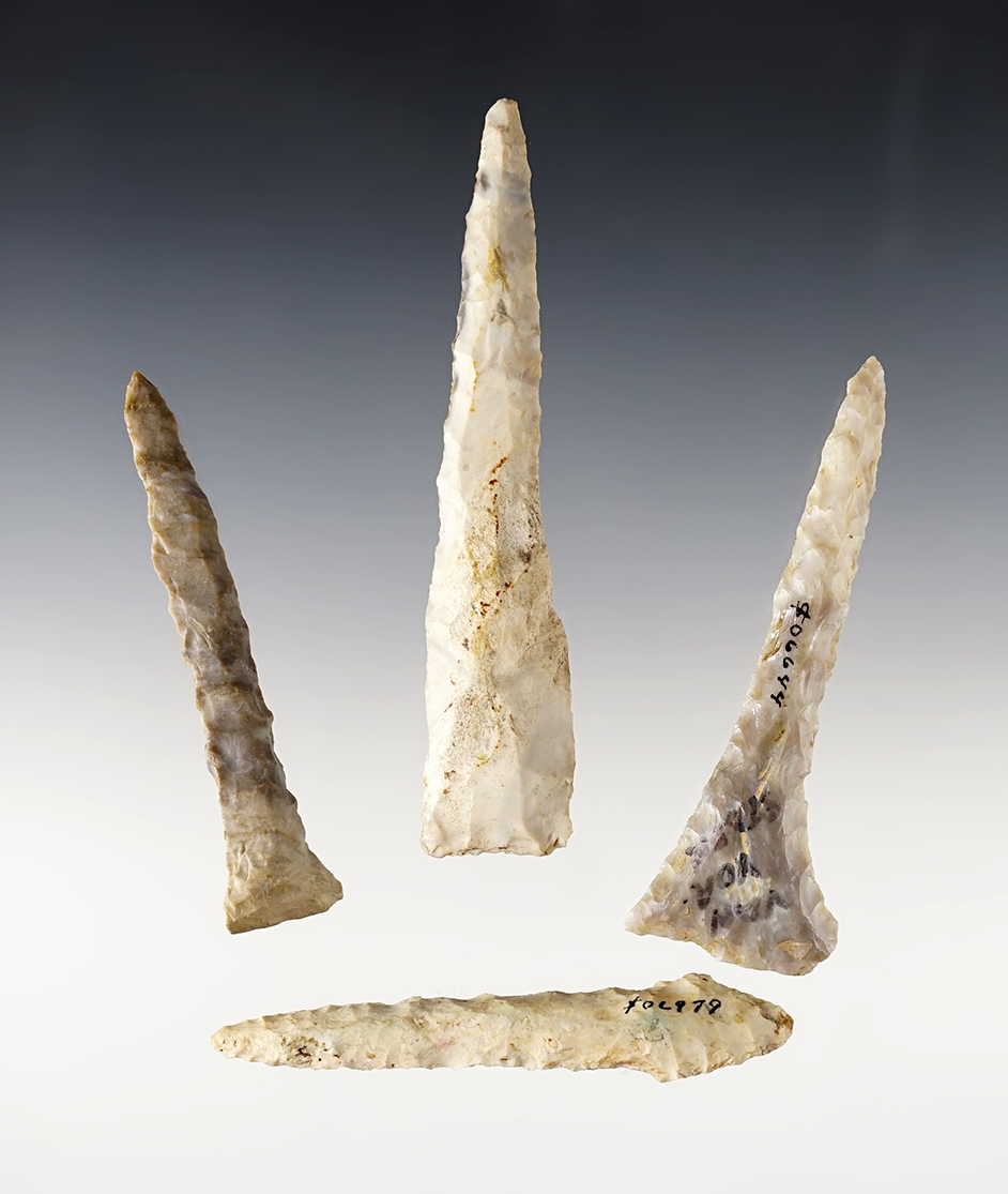 Set of 4 fine Ohio Drills. All are in excellent condition. The largest is 3 11/16".