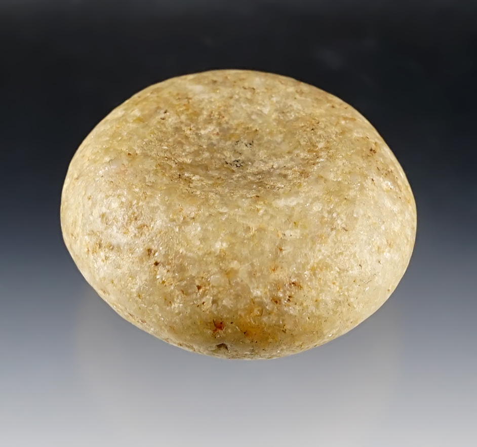 1 7/8" Salt River Discoidal - Quartz. Found in Posey Co., Indiana by Glen Quinn.