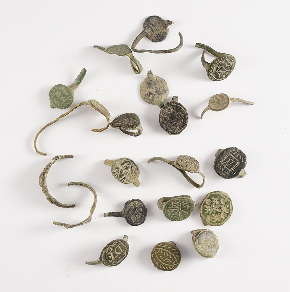 Set of 20 damaged Rings recovered at White Springs, Geneva, New York.
