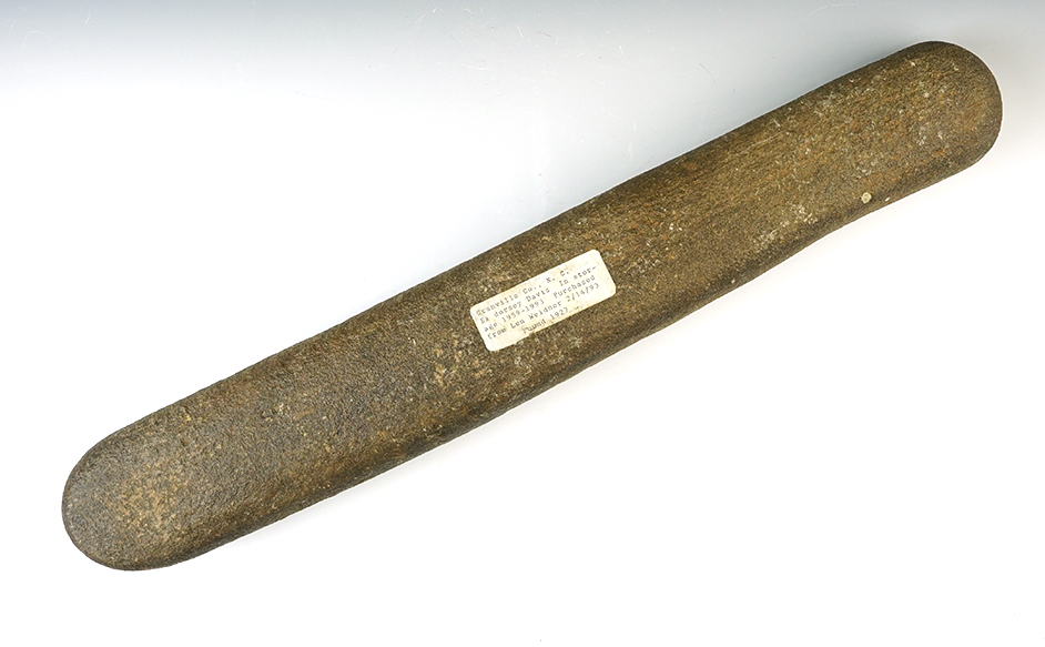 Massive! 21" Roller Pestle found in 1927 Granville Co., North Carolina. 