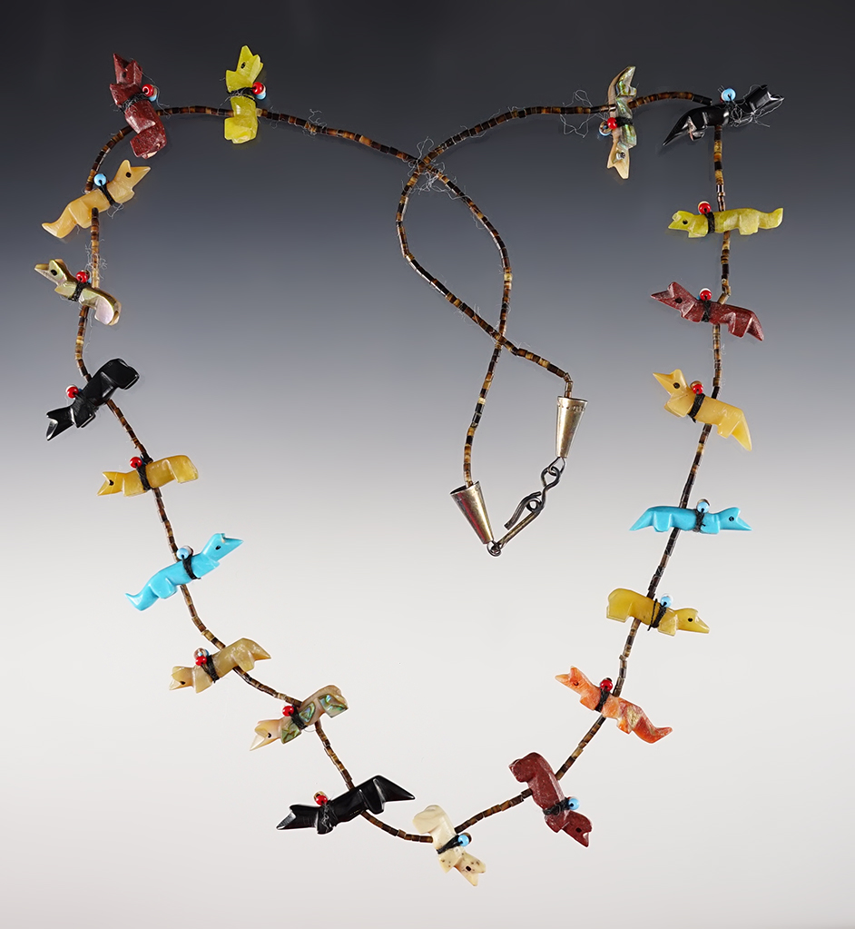 colorful Zuni fetish necklace - contemporary. 