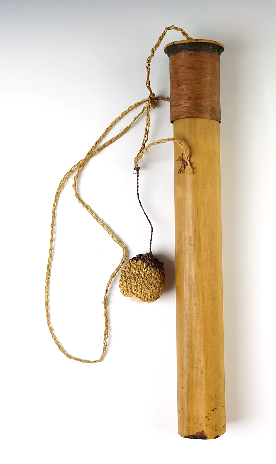 Very Unique! Jivaro Tribe blow gun dart and quiver set with original wadding. 