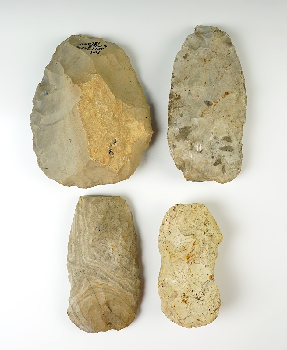 Set of 4 Flint Tools from various locations. The largest is 6".