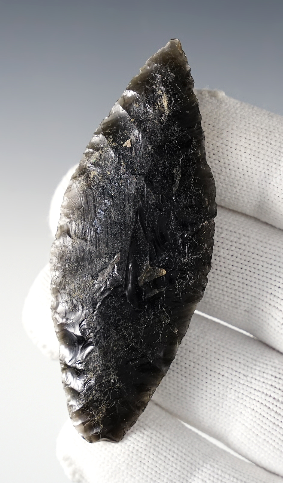 3 5/16" early Cascade - Double Flow Obsidian. Washington/Oregon area.