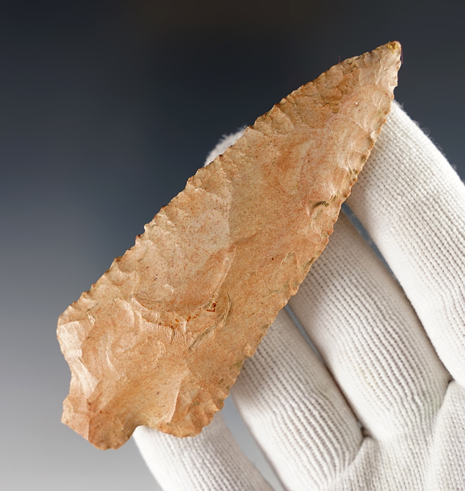 3 9/16" Stemmed Knife that is nicely serrated. Kentucky/Tennessee area.