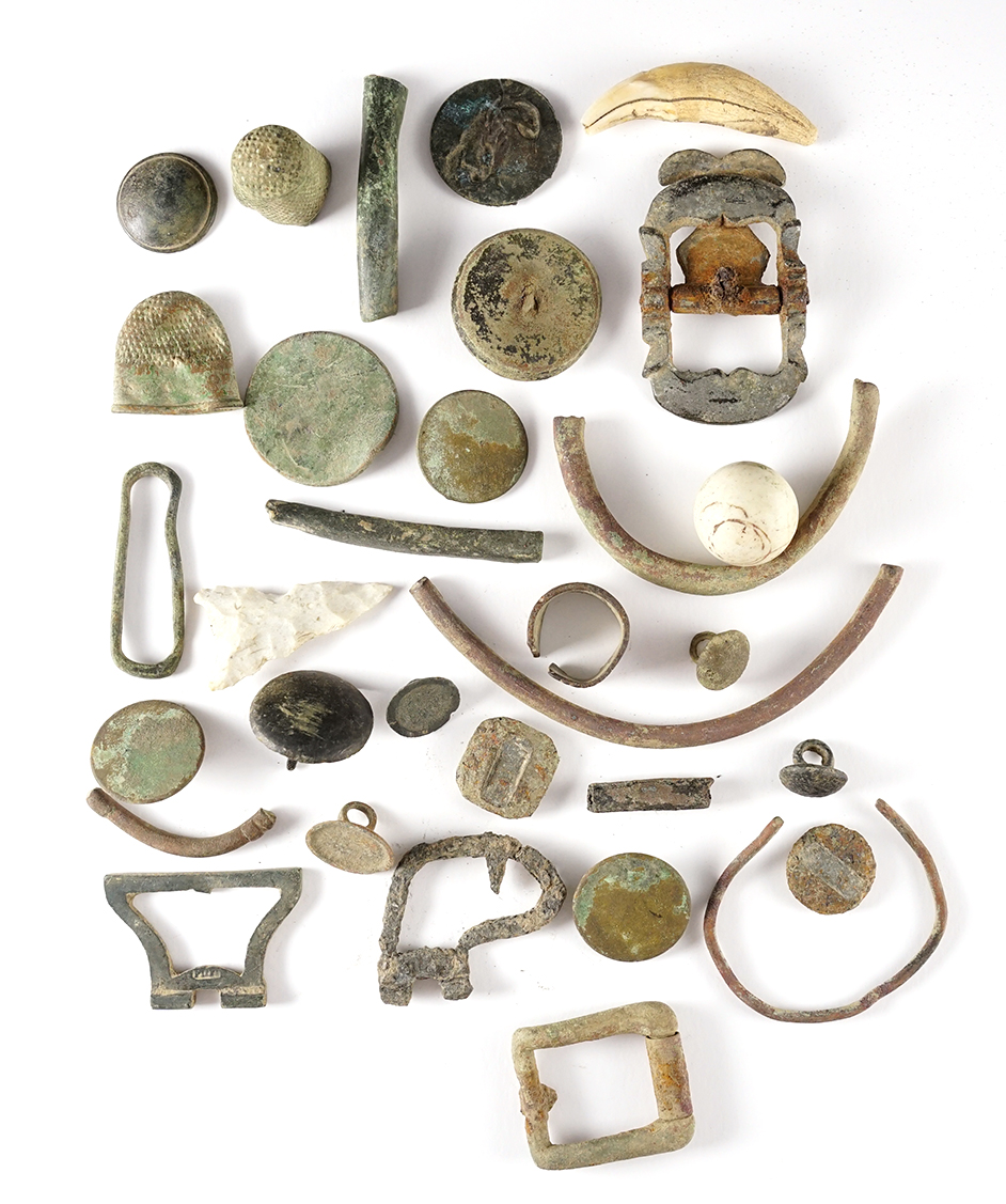 Lot of misc. site material recovered at the Dann Site, Lima, Monroe Co., New York. 