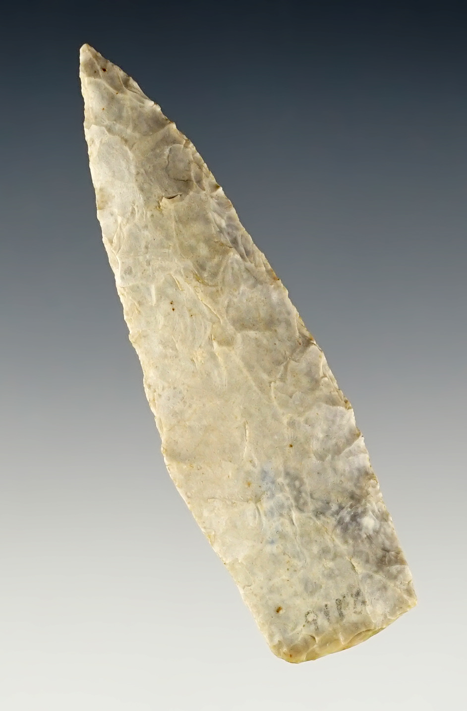 2 13/16" Agate Basin - Sandoval Co., NM. Made from heavily patinated Knife River Flint. COA. 