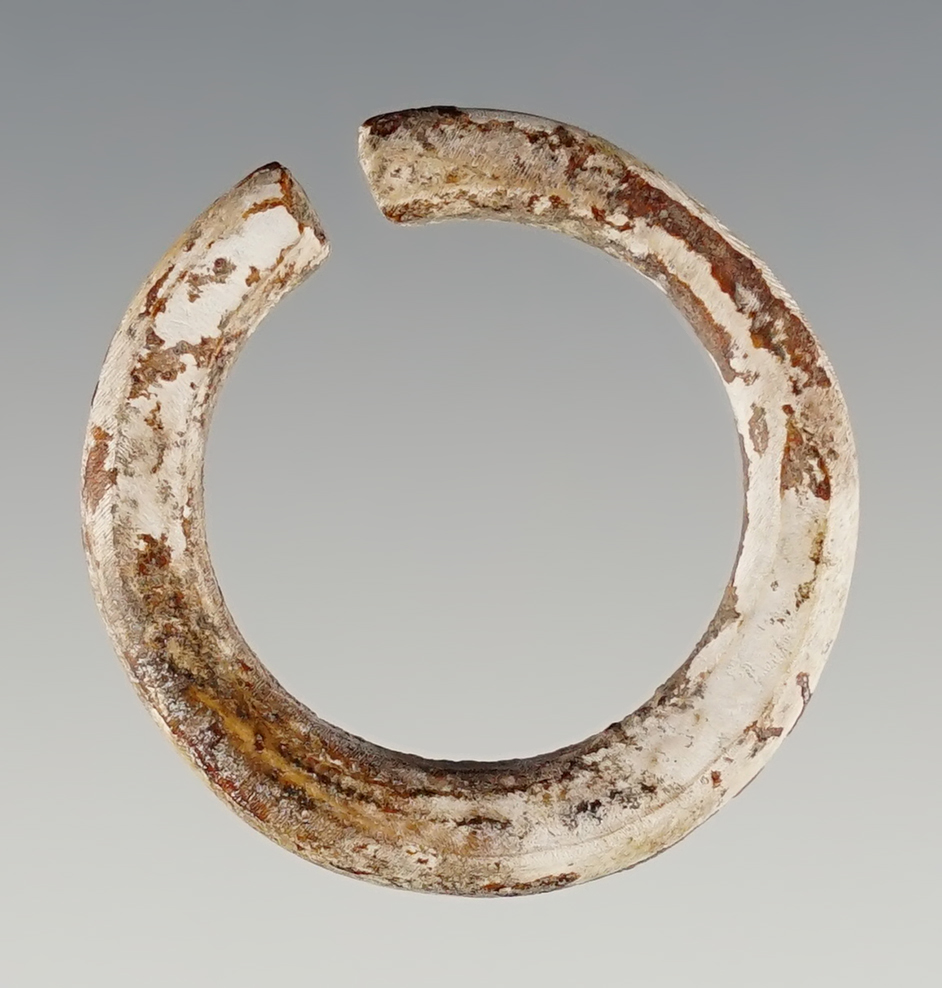 Rare! 1 1/8" Shell Nose Ring recovered from the old Moorehead excavations in Mercer Co., OH. 