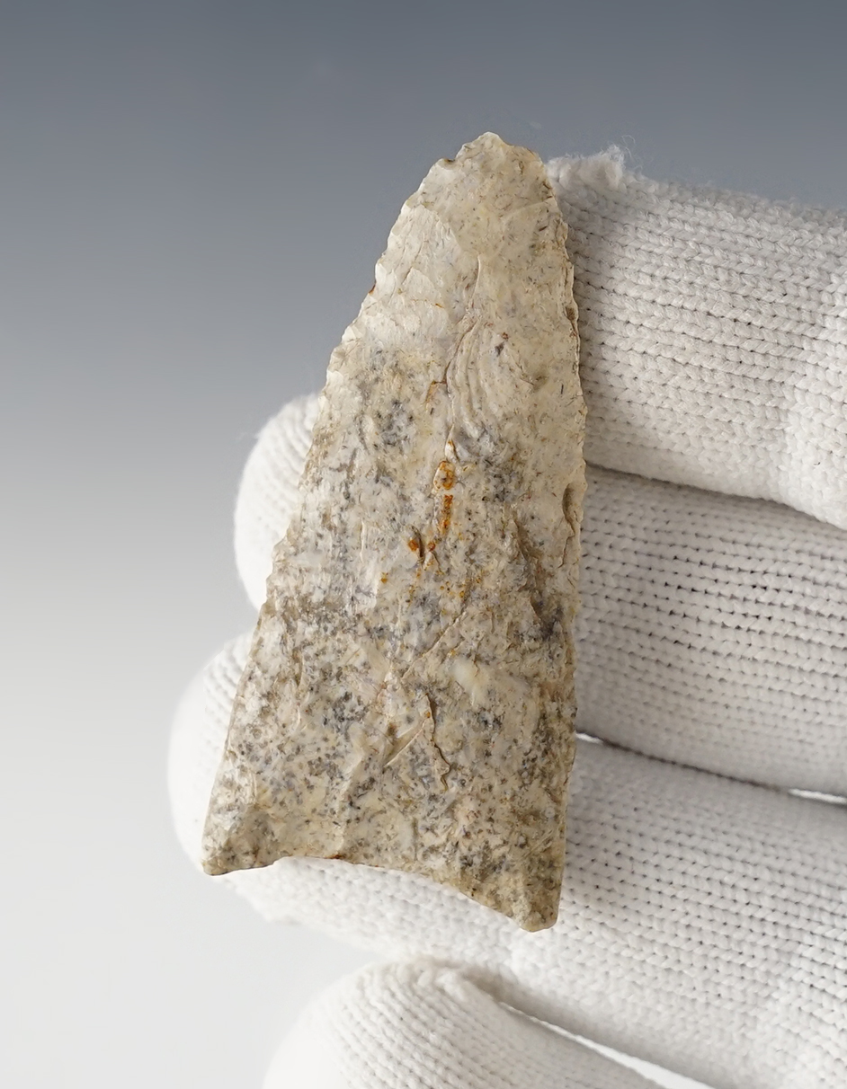 2 3/16" Plainview found near a river bank in Osage Co., Oklahoma. Ex. Glaser collection.