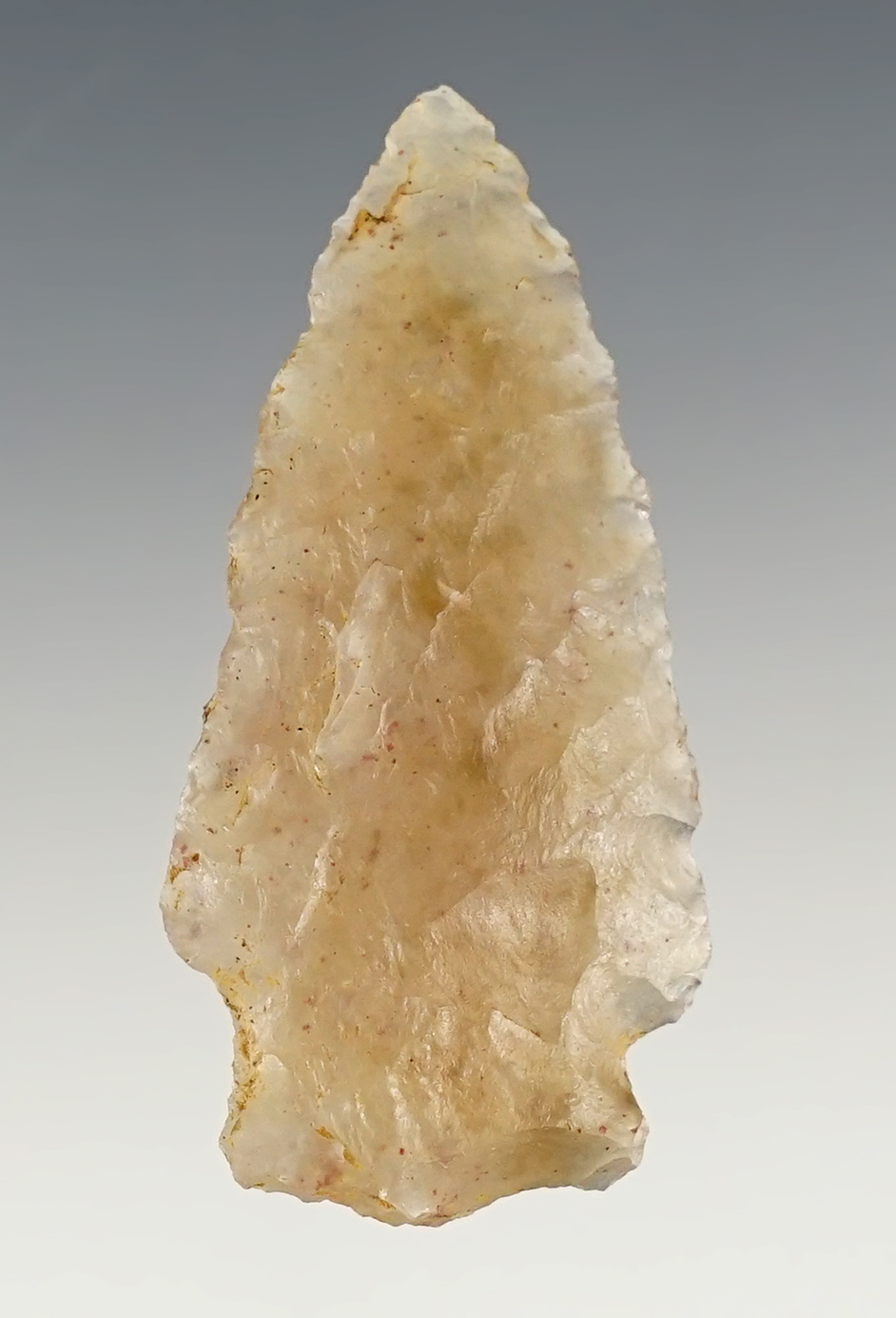 1 7/8" Samantha Dart made from translucent Chalcedony. Found in Colorado. Stermer COA.