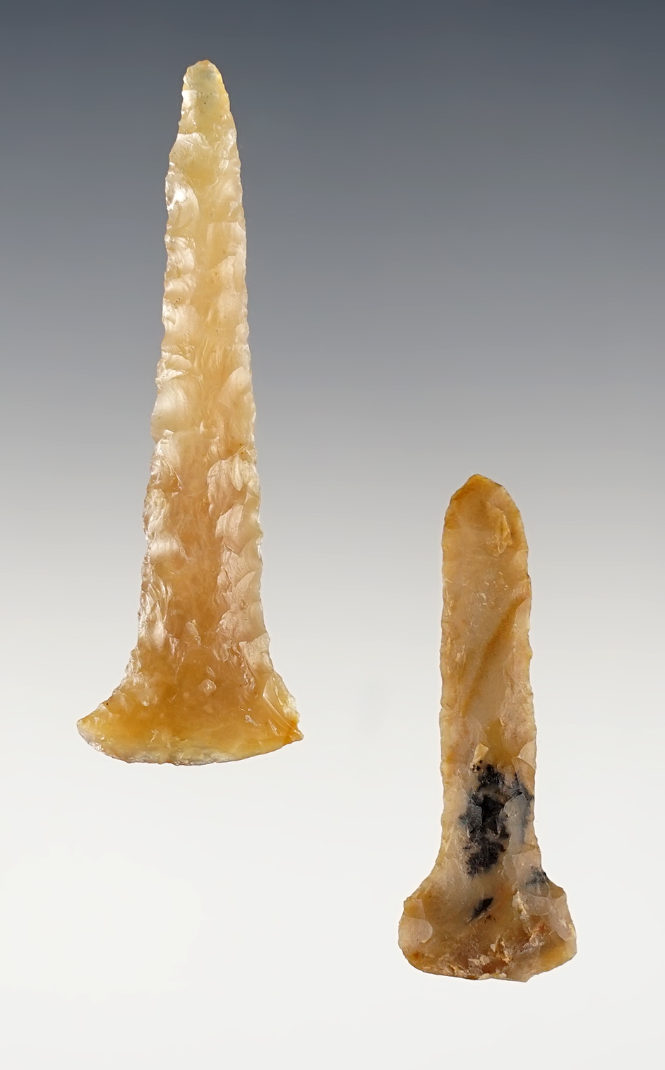 Pair of fine Drills found near the Columbia River in the Washington/Oregon area. Ex. Berg. 