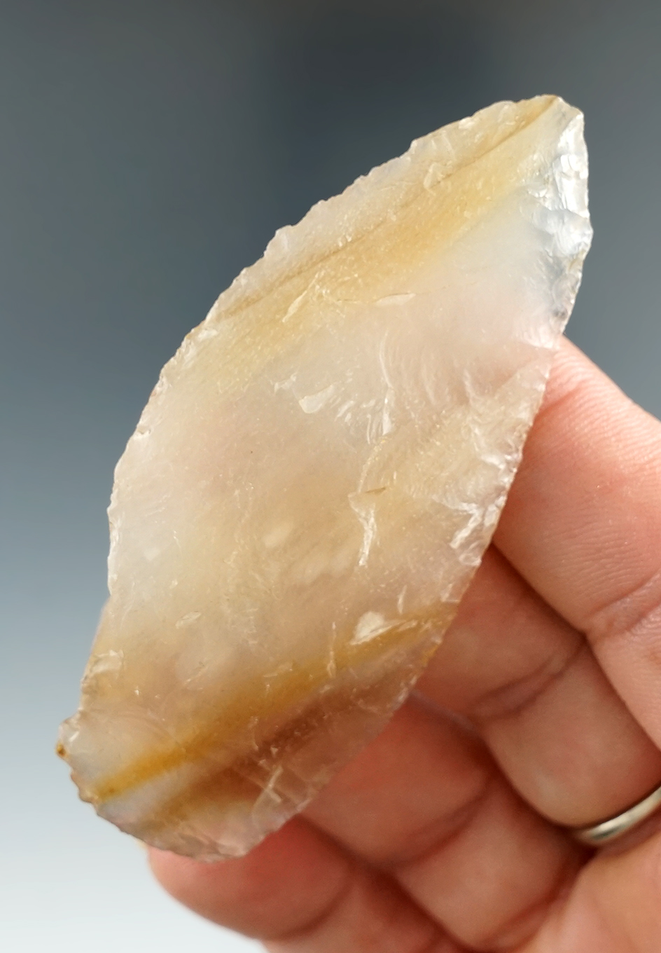 2 7/8" Hafted Knife Blade found in North Dakota. Ex.  Greg Perino Collections. Stermer COA.