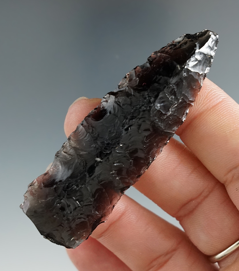 2 5/8" Eden made from Obsidian, found in Northern Idaho. Comes with a Rogers COA.