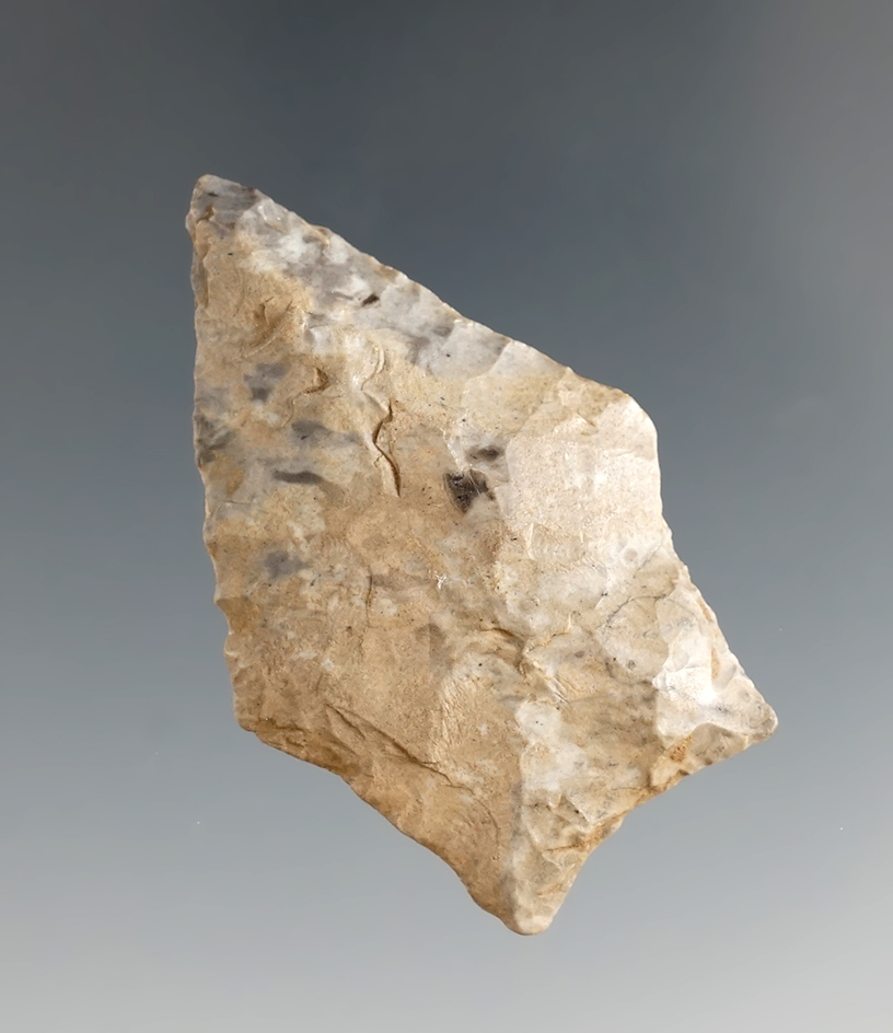 1 3/4" Pelican made from Boone Chert, found in Craighead Co., Arkansas.  Partain COA.