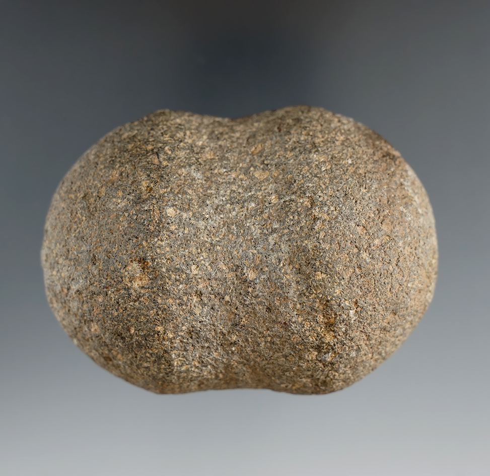 3 1/8" full grooved hardstone clubhead found in the northern Plains region.