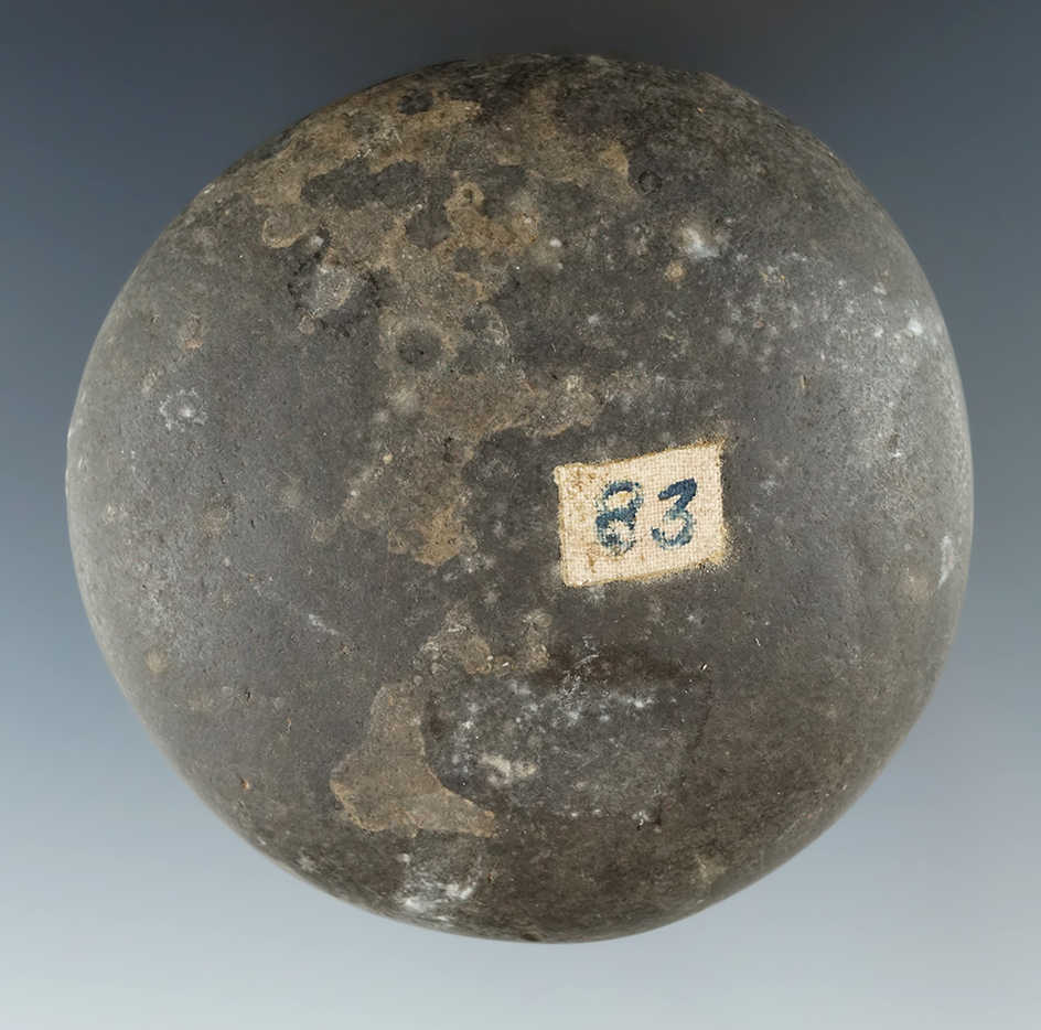 3" Diameter well polished Discoidal that is heavily patinated found in New York.