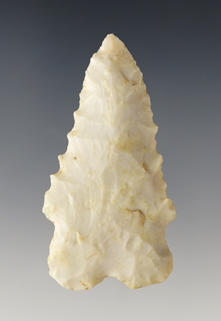 2 3/16" nicely serrated Cossatot River point found in Western Arkansas. Perino COA.