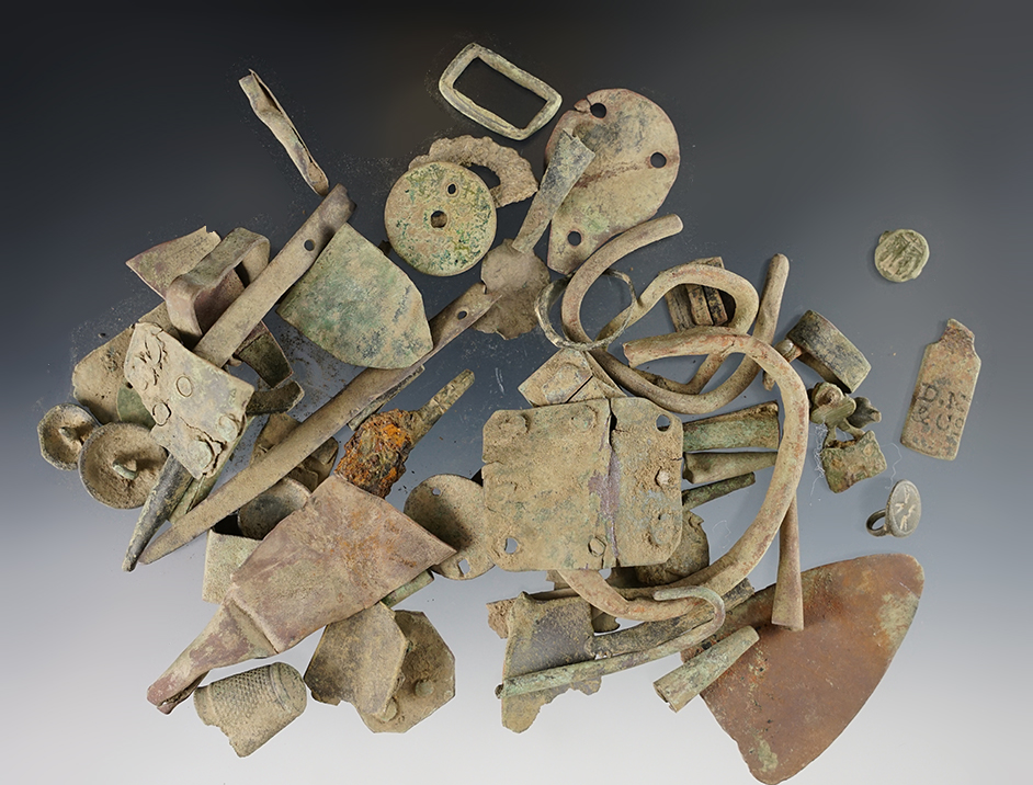 Set of assorted Site Material recovered at the White Springs Site, Geneva, New York. 