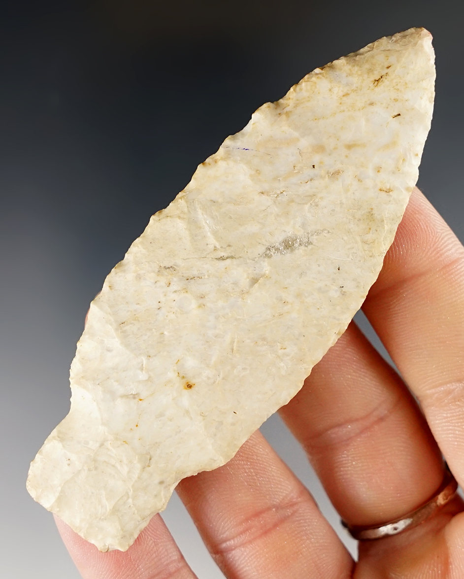 3 3/8" Squared Stemmed Knife found in Missouri. Thin and nicely made.