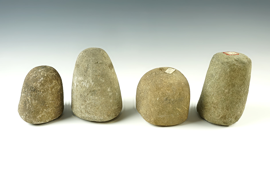 Set of 4 Ohio Pestles in in good condition. All are made from Hardstone. The largest is 4".